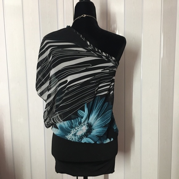 Juju & B blue Flowery party dress size small - Picture 2 of 5